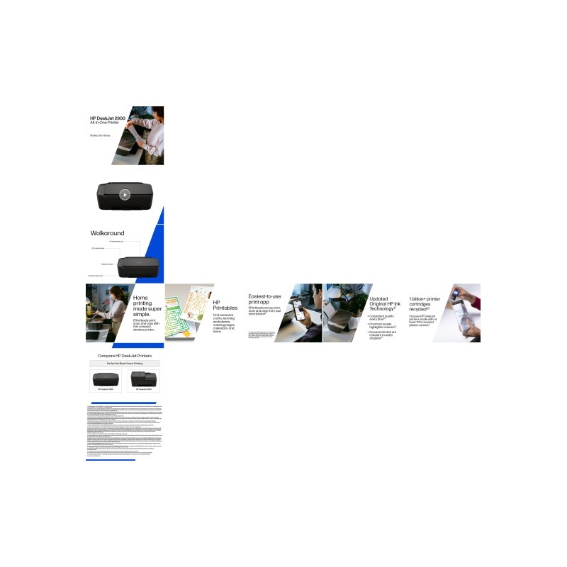 HP DeskJet 2910 AiO Spausdintuvas rašalinis spalvotas MFP A4 7.5 ppm USB Wi-Fi