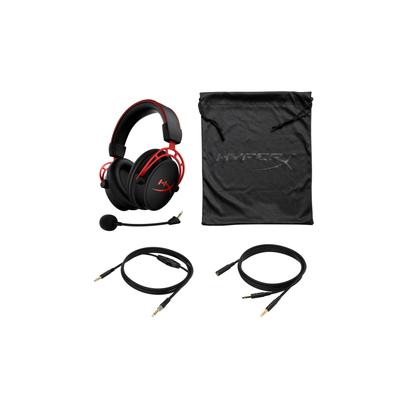 HyperX Cloud Alpha Laidinės žaidimų ausinės 3.5 mm jack, Black-Red