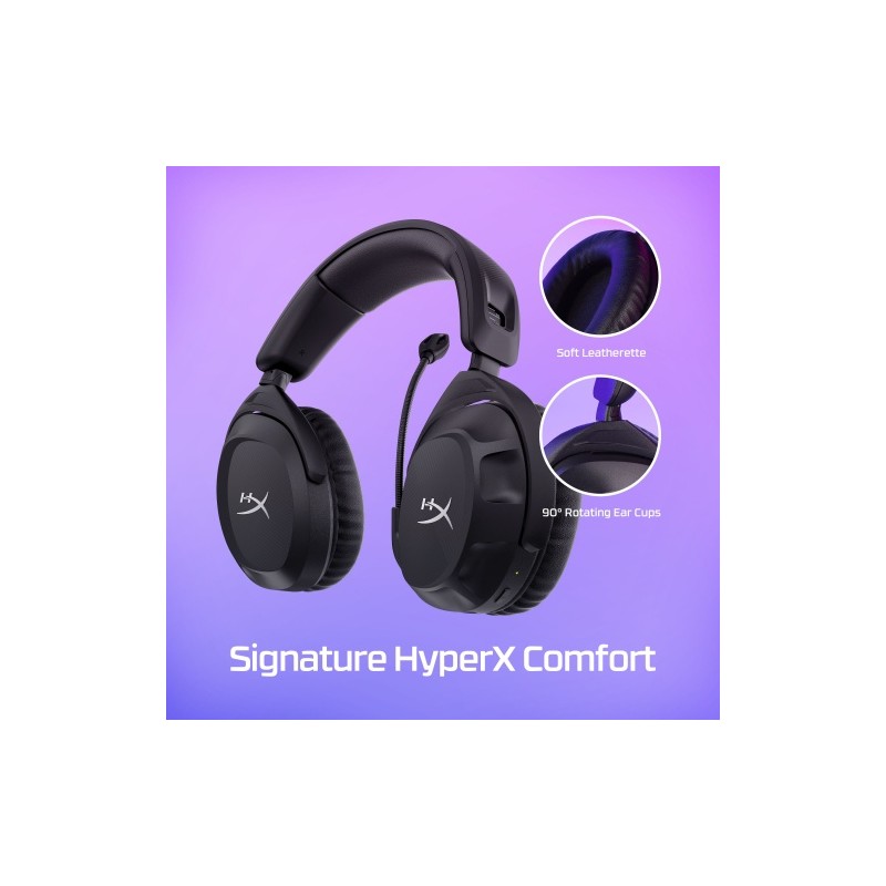 HyperX Cloud Stinger 2 Belaidės žaidimų ausinės, Juoda