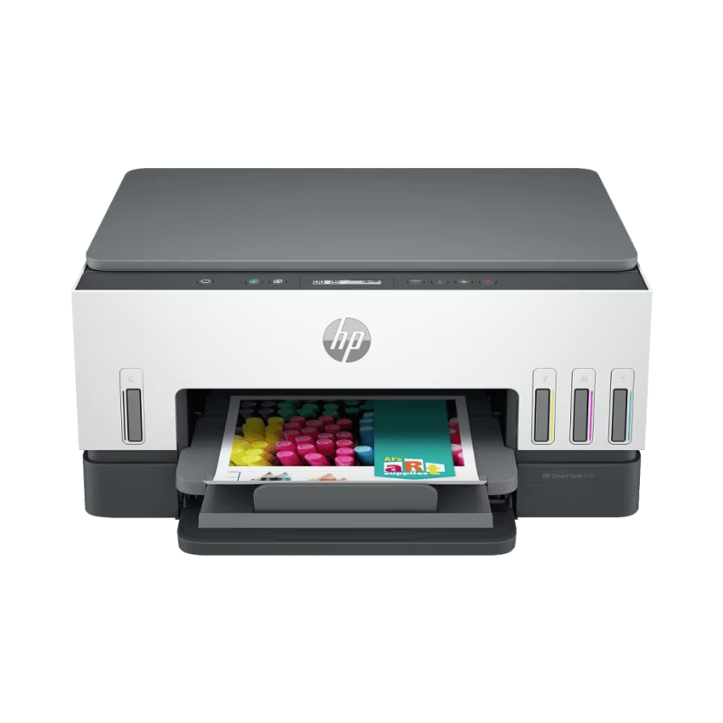HP Smart Tank 670 AiO Spausdintuvas rašalinis spalvotas MFP A4 12 ppm USB Wi-Fi Bluetooth (SPEC)