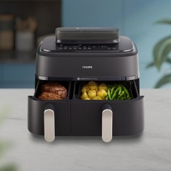 Philips 5000 Series NA551/00 Karšto oro gruzdintuvė 9 L 2750 W, Juoda/Sidabrinė