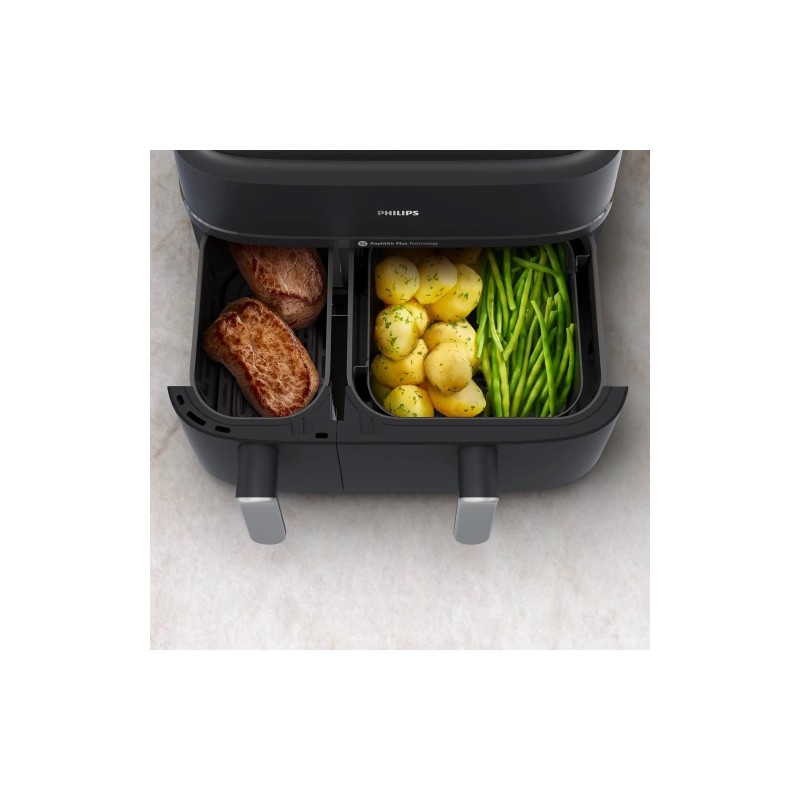 Philips 5000 Series NA551/00 Karšto oro gruzdintuvė 9 L 2750 W, Juoda/Sidabrinė