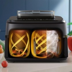 Philips 5000 Series NA551/00 Karšto oro gruzdintuvė 9 L 2750 W, Juoda/Sidabrinė