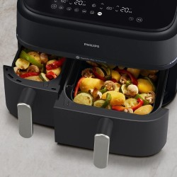 Philips 5000 Series NA551/00 Karšto oro gruzdintuvė 9 L 2750 W, Juoda/Sidabrinė