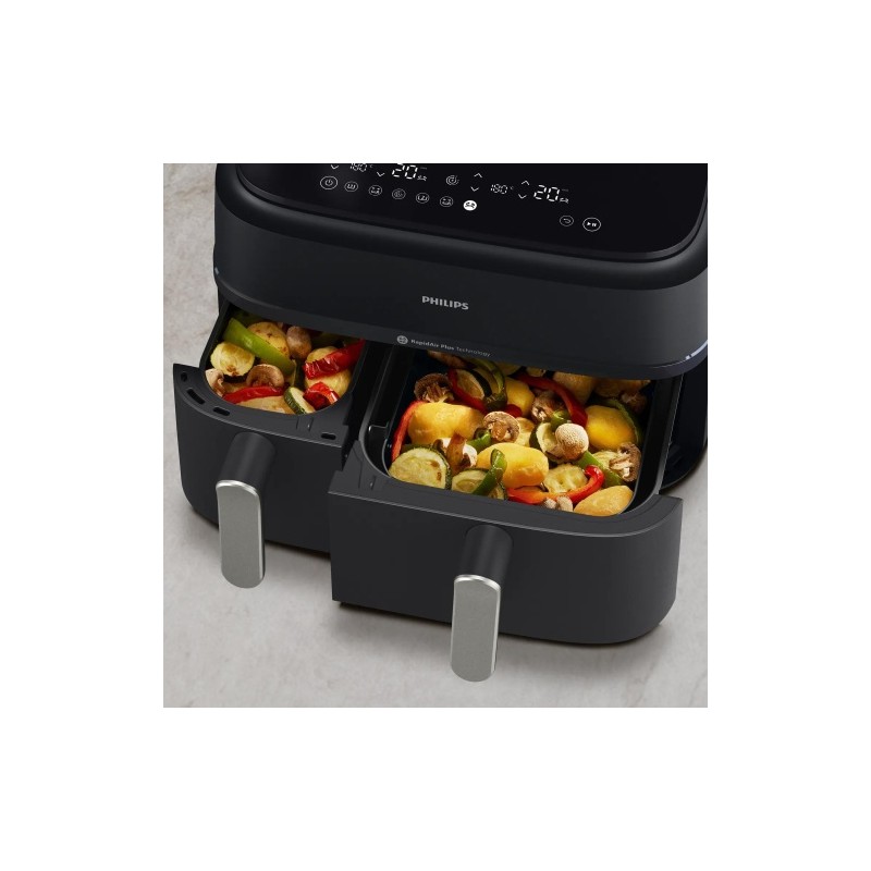 Philips 5000 Series NA551/00 Karšto oro gruzdintuvė 9 L 2750 W, Juoda/Sidabrinė