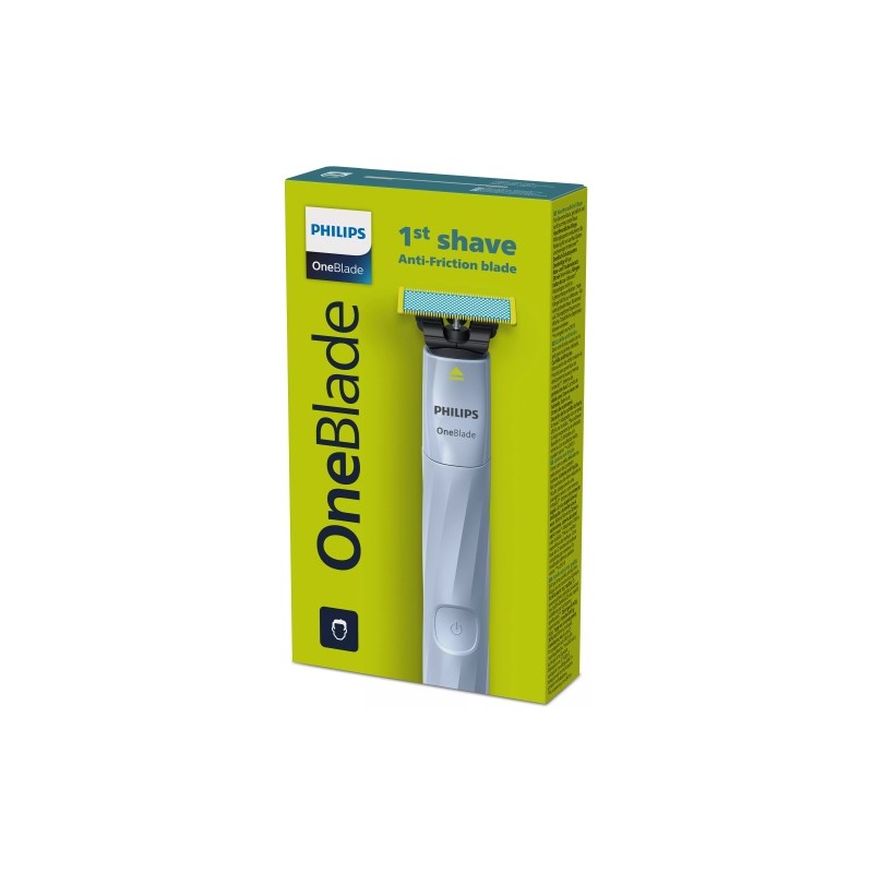 Philips OneBlade 1st Shave QP1324/20 Plaukų skustuvas, Sky Blue