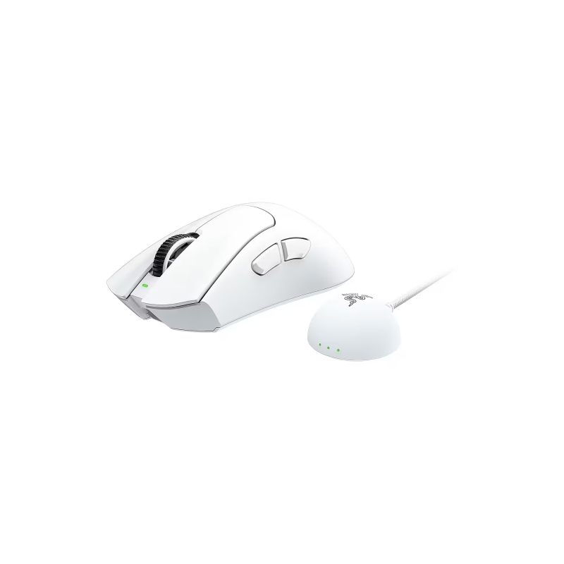 Razer DeathAdder V4 Pro Belaidė žaidimų pelė RF Wireless + USB-A, 45000 DPI, Balta