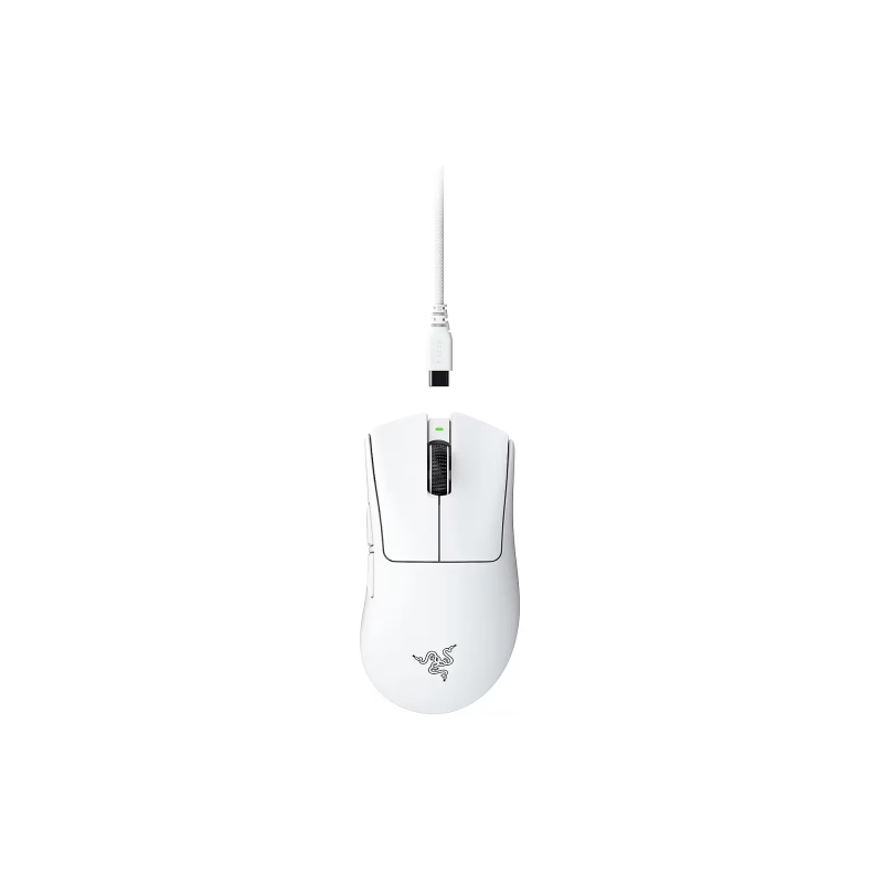 Razer DeathAdder V4 Pro Belaidė žaidimų pelė RF Wireless + USB-A, 45000 DPI, Balta