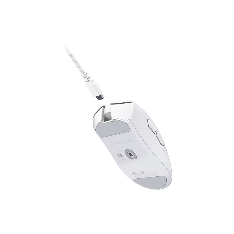 Razer DeathAdder V4 Pro Belaidė žaidimų pelė RF Wireless + USB-A, 45000 DPI, Balta