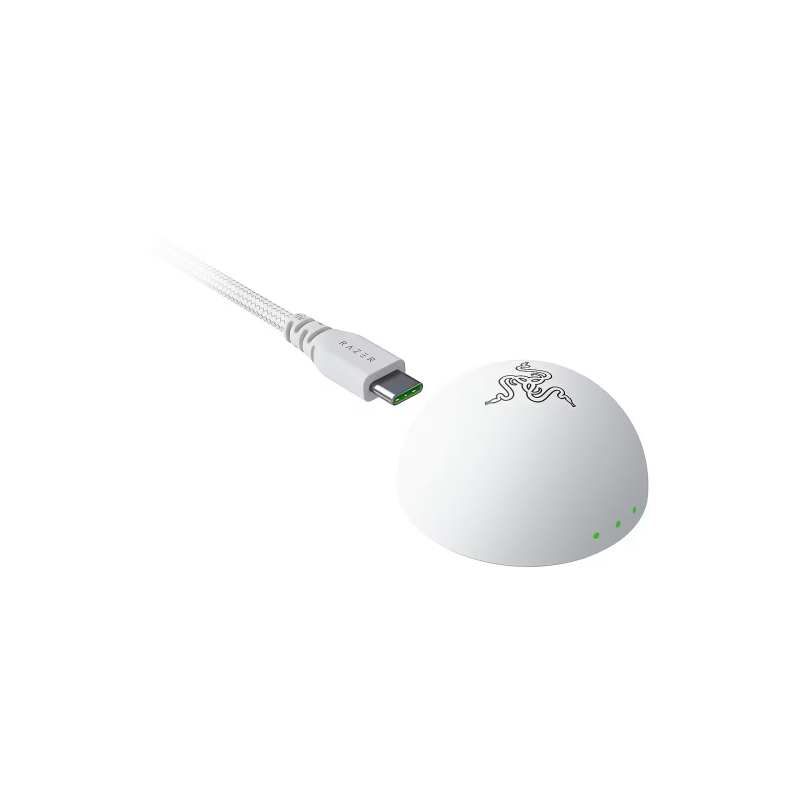 Razer DeathAdder V4 Pro Belaidė žaidimų pelė RF Wireless + USB-A, 45000 DPI, Balta