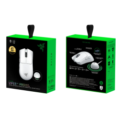Razer Viper V4 Pro Belaidė žaidimų pelė RF Wireless, 50000 DPI, Balta