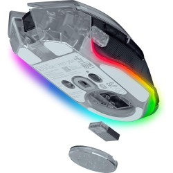 Razer Basilisk V3 Pro 35K Belaidė žaidimų pelė RF Wireless+Bluetooth+USB-A 35000 DPI, Phantom White