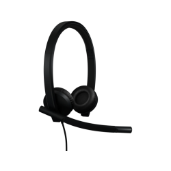 Logitech H570e Stereo MS Teams Laidinės ausinės USB-A, Juoda