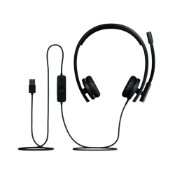 Logitech H570e Stereo MS Teams Laidinės ausinės USB-A, Juoda
