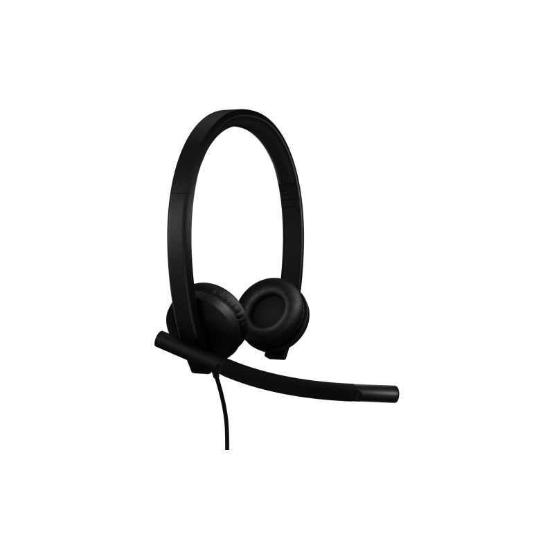 Logitech H570e Stereo MS Teams Laidinės ausinės USB-C, Juoda