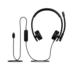 Logitech H570e Stereo MS Teams Laidinės ausinės USB-C, Juoda
