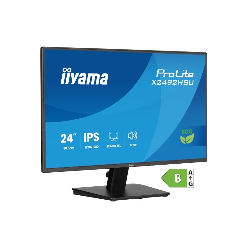 iiyama ProLite X2492HSU-B1 Monitorius 24'' IPS, FHD 1920x1080, 3 ms, 300 cd/m2, 120 Hz, Juoda