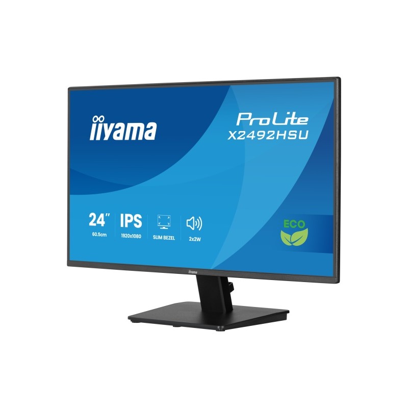 iiyama ProLite X2492HSU-B1 Monitorius 24'' IPS, FHD 1920x1080, 3 ms, 300 cd/m2, 120 Hz, Juoda