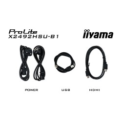 iiyama ProLite X2492HSU-B1 Monitorius 24'' IPS, FHD 1920x1080, 3 ms, 300 cd/m2, 120 Hz, Juoda