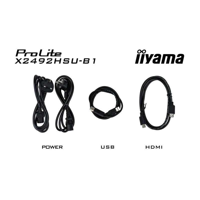 iiyama ProLite X2492HSU-B1 Monitorius 24'' IPS, FHD 1920x1080, 3 ms, 300 cd/m2, 120 Hz, Juoda