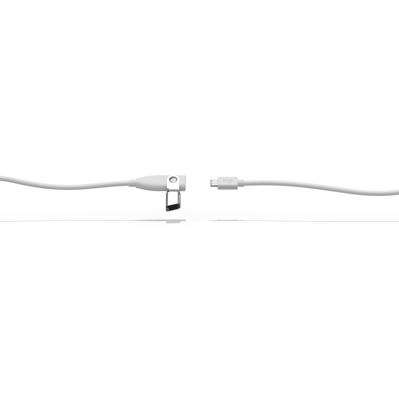Logitech Rally Mic Pod Extension Cable, 10 m, White
