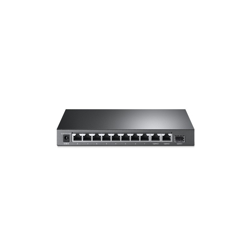 TP-Link 8-Port 10/100Mbps + 3-Port Gigabit Desktop Šakotuvas su 8-Port PoE+
