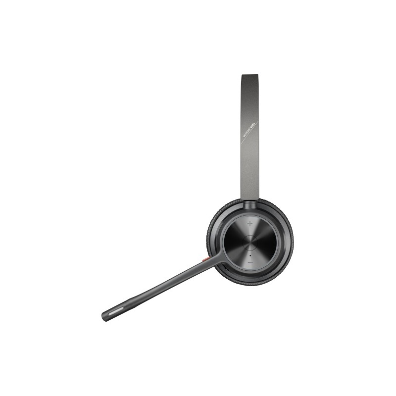 Poly Voyager 4320 UC Stereo Belaidės ausinės, Bluetooth, USB-A, +BT700 dongle,+Charging Stand, Juoda