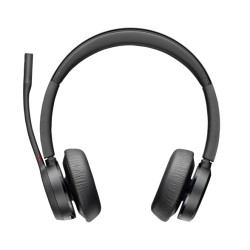 Poly Voyager 4320 UC Stereo Belaidės ausinės, Bluetooth, USB-A, +BT700 dongle,+Charging Stand, Juoda