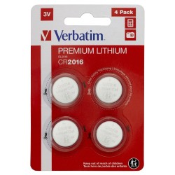 Verbatim 49531 Lithium baterijos CR2016 3V (4 vnt pakuotėje)