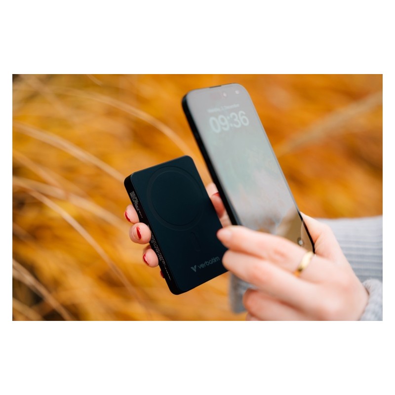 Verbatim 32227 Charge 'n' Go Essentials Magnetic Wireless Išorinė baterija Power Bank 10000mAh Juoda