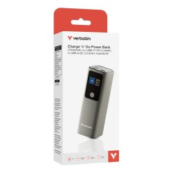 Verbatim 32269 Charge 'n' Go Išorinė baterija (Power Bank) 27000mAh 183W, USB-C, USB-A, Pilka
