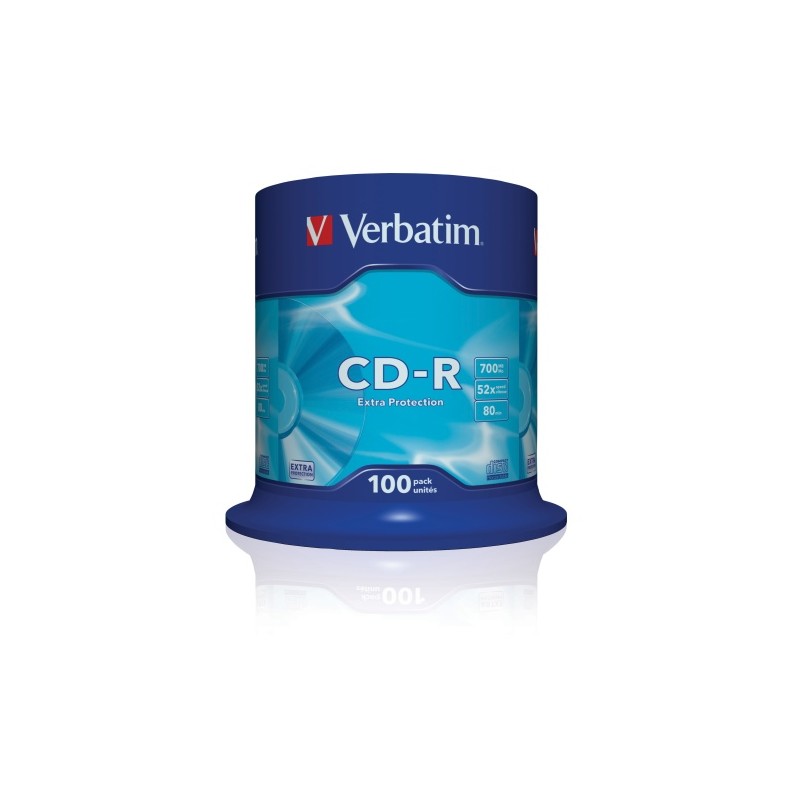 Verbatim 43411 CD-R 700MB 52X Extra Protection Surface diskai (100 vnt pakuotėje)