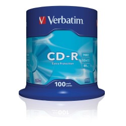 Verbatim 43411 CD-R 700MB 52X Extra Protection Surface diskai (100 vnt pakuotėje)