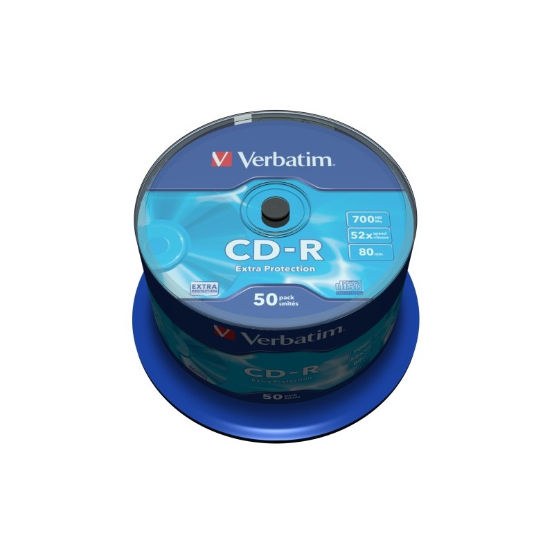 Verbatim 43351 CD-R 700MB 52X Extra Protection Surface diskai (50 vnt pakuotėje)