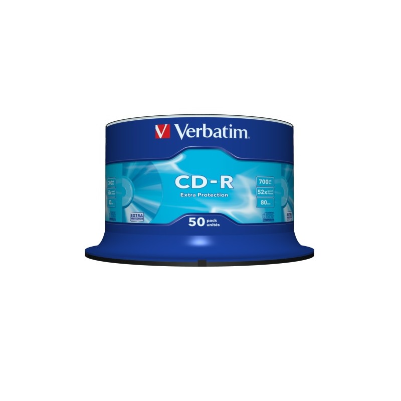 Verbatim 43351 CD-R 700MB 52X Extra Protection Surface diskai (50 vnt pakuotėje)