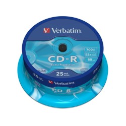 Verbatim 43432 CD-R 700MB 52X Extra Protection Surface diskai (25 vnt pakuotėje)