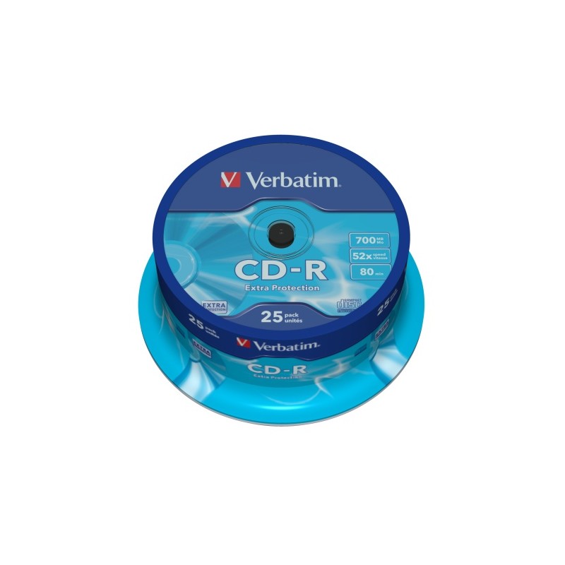 Verbatim 43432 CD-R 700MB 52X Extra Protection Surface diskai (25 vnt pakuotėje)