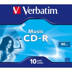Verbatim 43365 CD-R 80min 16x Audio Music diskai (10 vnt pakuotėje)