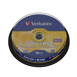 Verbatim 43488 DVD+RW SERL 4.7GB 4X Matt Silver Surface diskai (10 vnt pakuotėje)