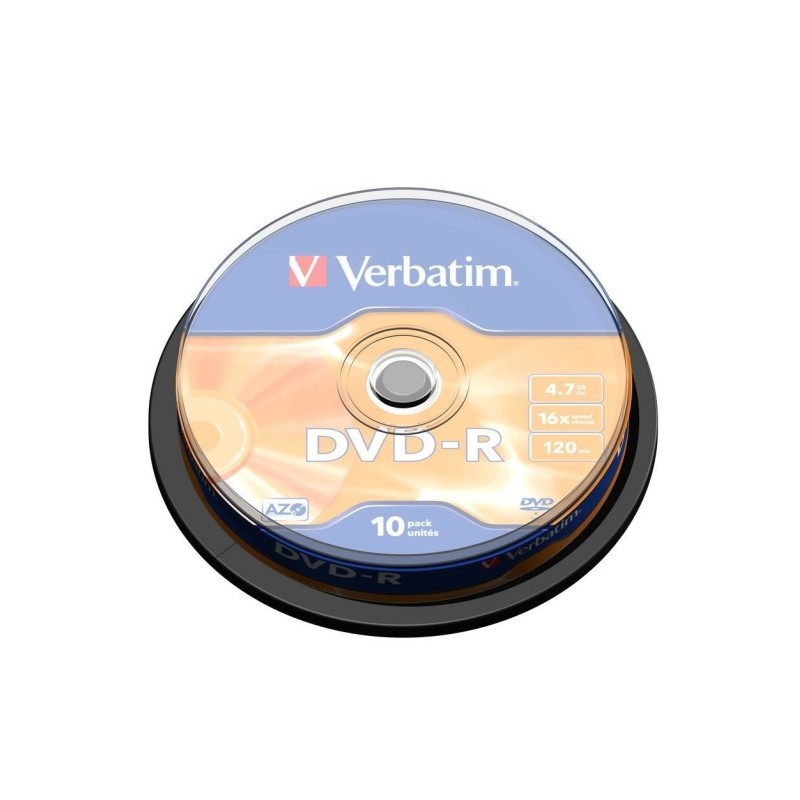 Verbatim 43523 DVD-R AZO 4.7GB 16X Matt Silver Surface diskai (10 vnt pakuotėje)