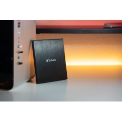 Verbatim 43886 External Slimline CD/DVD Writer Išorinis optinis įrenginys, USB-C/USB-A, Juoda