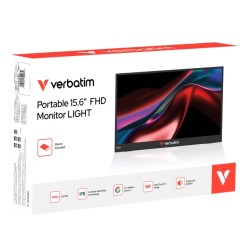 Verbatim 32401 Nešiojamas monitorius LIGHT 15.6'' IPS FHD 1920x1080 10ms 250cd/m2 60Hz, Juoda