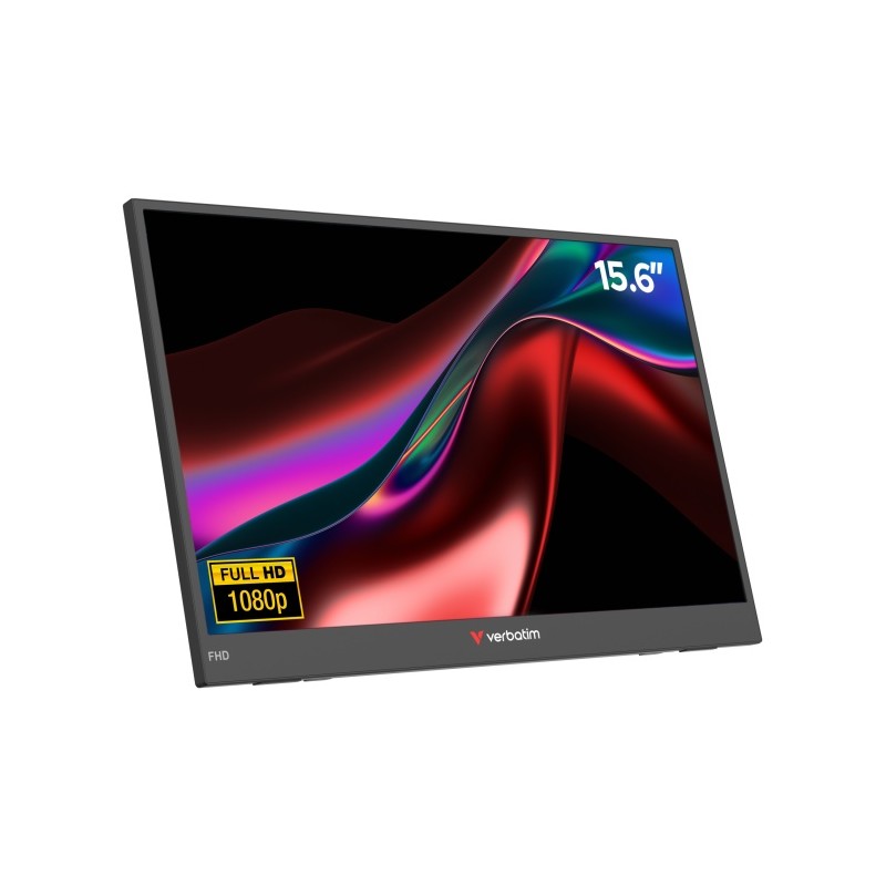 Verbatim 32401 Nešiojamas monitorius LIGHT 15.6'' IPS FHD 1920x1080 10ms 250cd/m2 60Hz, Juoda