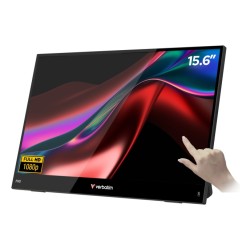 Verbatim 32402 Nešiojamas monitorius LIGHT 15.6'' IPS Touch FHD 1920x1080 10ms 250cd/m2 60Hz, Juoda