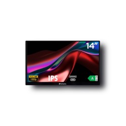 Verbatim 49590 Nešiojamas monitorius LIGHT 14'' IPS FHD 1920x1080 6ms 250cd/m2 60Hz, Juoda