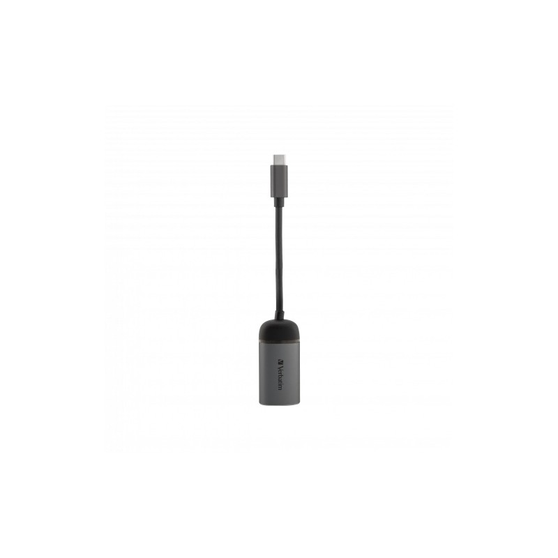Verbatim 49146 USB-C to Gigabit Ethernet Adapteris, USB 3.1 GEN 1, Gigabit Ethernet, Pilka/Juoda
