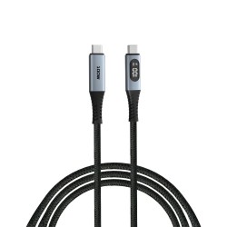 Verbatim 31848 Sync & Charge Kabelis USB-C į USB-C 100W 480Mbps 120cm, Power Display, Pilka/Juoda