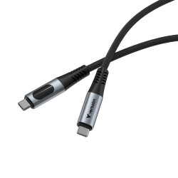 Verbatim 31848 Sync & Charge Kabelis USB-C į USB-C 100W 480Mbps 120cm, Power Display, Pilka/Juoda