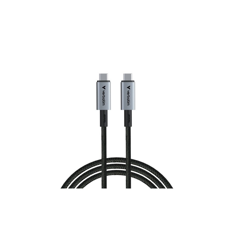 Verbatim 31847 Sync & Charge Kabelis USB-C į USB-C 240W 40Gbps 120cm, Pilka/Juoda