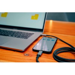 Verbatim 31847 Sync & Charge Kabelis USB-C į USB-C 240W 40Gbps 120cm, Pilka/Juoda